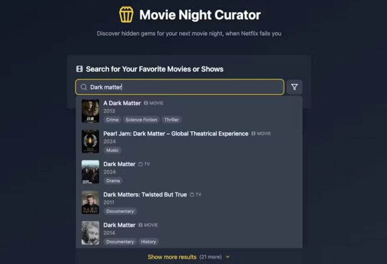 Personalized Movie Recommendations : Movie Night Curator