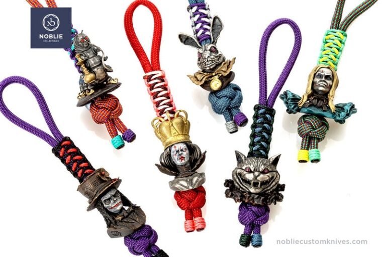 Sculptural Knife Lanyard Beads : paracord beads
