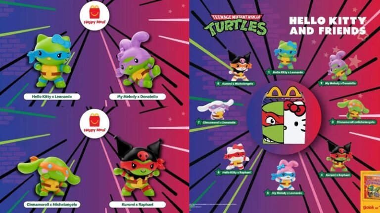 Collaborative QSR Kids-Meal Toys : sanrio and tmnt