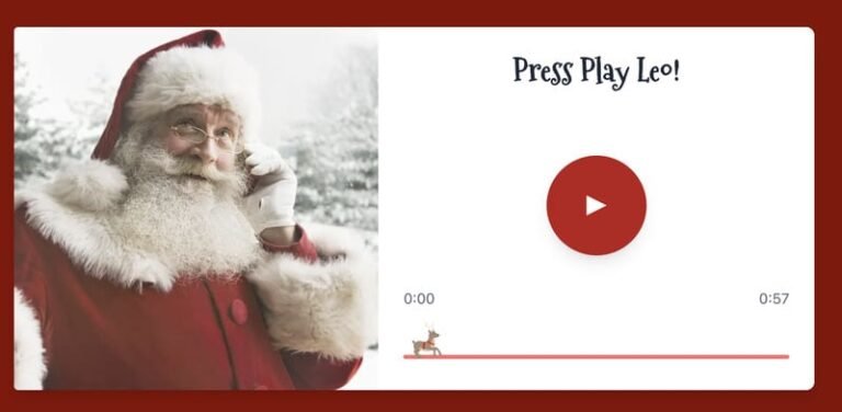 Personalized Holiday Audios : Santas Voice Message