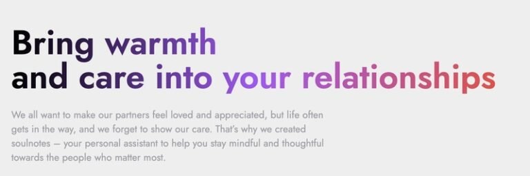 Relationship Assistant Tools : Soulnotes