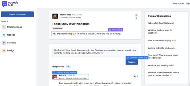 No-Code Community Builders : Supersparks