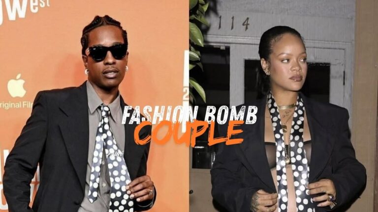 Who Wore It Better? A$AP Rocky and Rihanna Both Spotted in Black Erl Suits with a Black and White Polka Dot Tie Polka