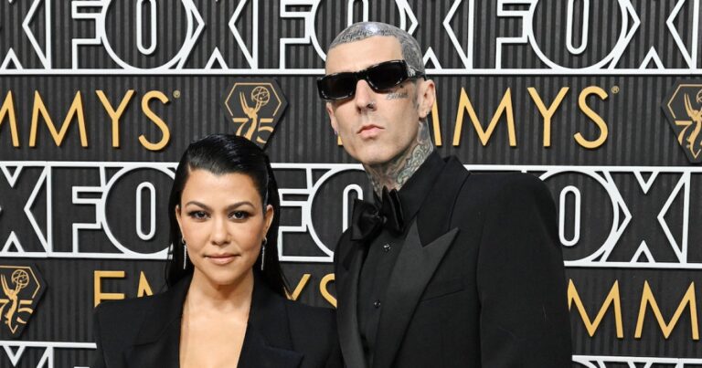 Kourtney Kardashian Rocks Travis Barker’s Skater Style Effortlessly