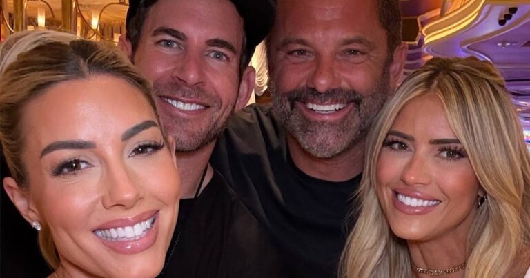 Christina Haack, Boyfriend Pose With Tarek El Moussa at Son’s Birthday