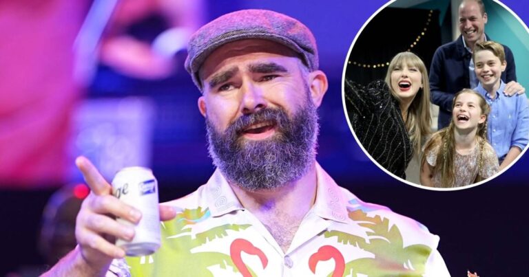 Taylor Swift Trolls Jason Kelce Over Meeting Prince William at Eras Tour