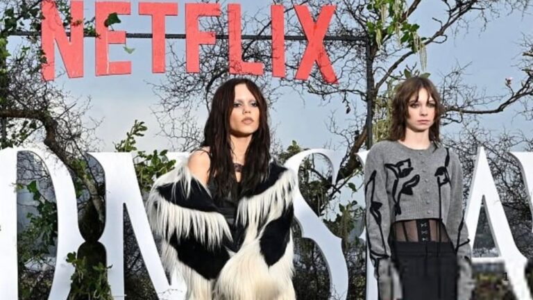 Jenna Ortega Wore a Black and White Valentino Look While Promoting ‘Wednesday’ Season 2 in Australia