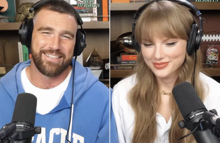 Taylor Swift Calls Out Hater ‘Male Sports Fans’ During Appearance on Travis Kelce’s ‘New Heights’ Podcast