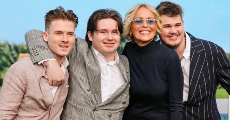 Sharon Stone Attends Nobody 2 Premiere With 3 Sons in L.A.