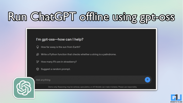 Use ChatGPT Offline by Running gpt-oss Locally on Your Computer