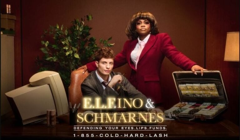 Courtroom-Inspired Beauty Campaigns : E.l.f.ino & Schmarnes