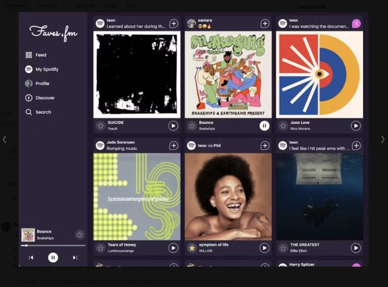 Social Music Sharing : Faves.fm