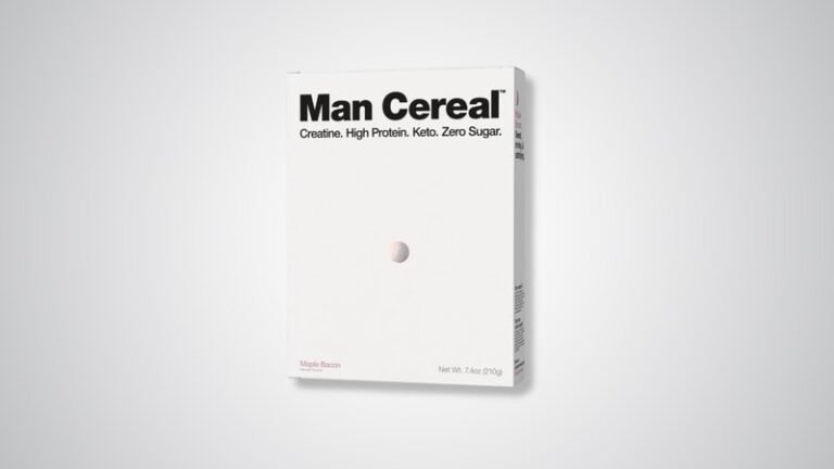 Zero-Sugar Creatine Cereals : man cereal