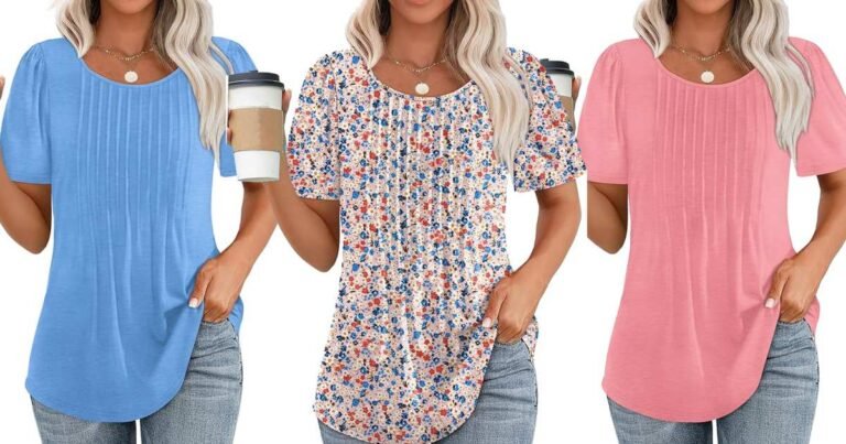 17 Pleated Tops That Cleverly Slim the Midsection — From $8