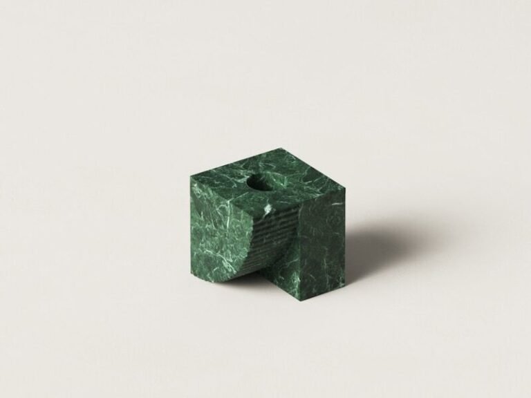Stone Cube Candle Holders : QUB candlestick