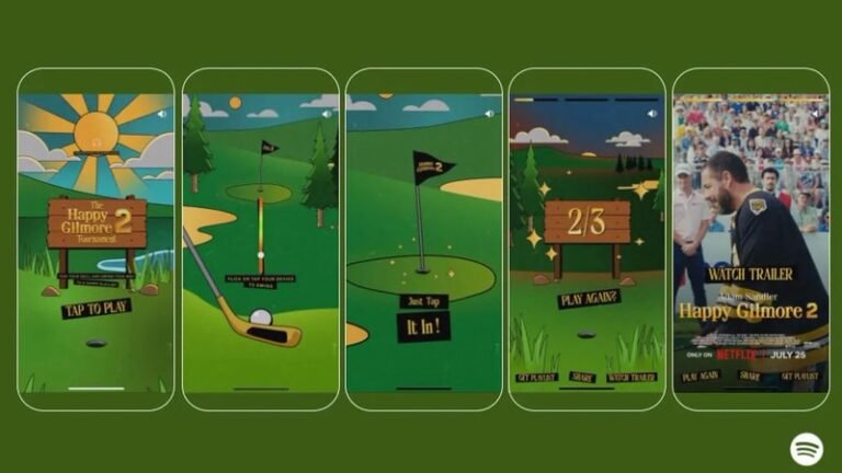 Film-Inspired In-App Golf Challenges : Spotify x Happy Gilmore