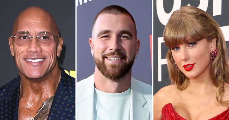 Dwayne Johnson Jokes About Travis Kelce Having Kids With Taylor Swift