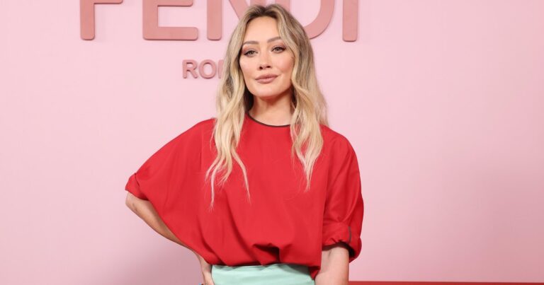 We Found Hilary Duff’s Sleek Blouse in Sweater Form for Just $25