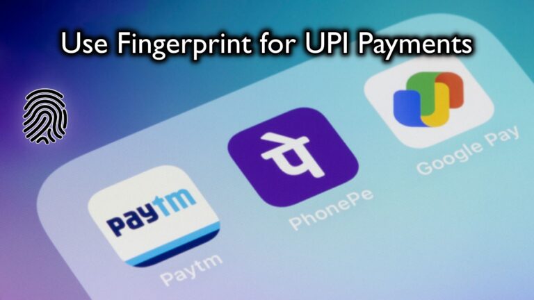 How to use Fingerprint and Face ID for UPI Payments