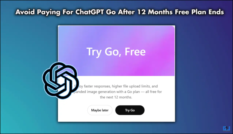 How to Avoid Paying For ChatGPT Go After 12 Months Free Plan Ends