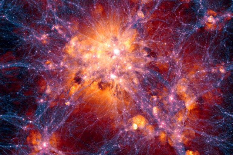 A distant galaxy is being strangled by the cosmic web