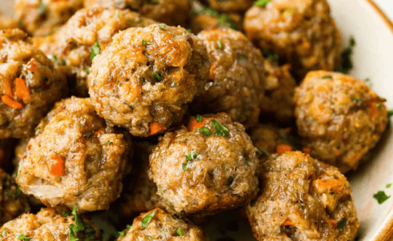 Sausage Stuffing Balls – Easy Holiday Appetizer