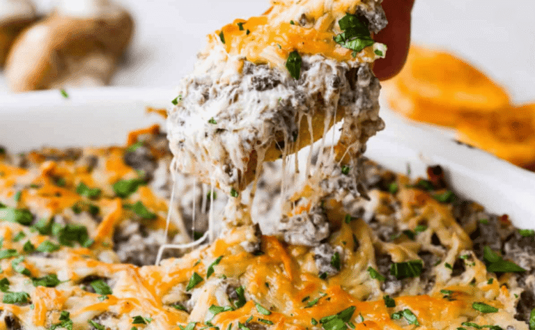 Sausage Stuffed Mushroom Dip – Easy, Creamy, and Delicious