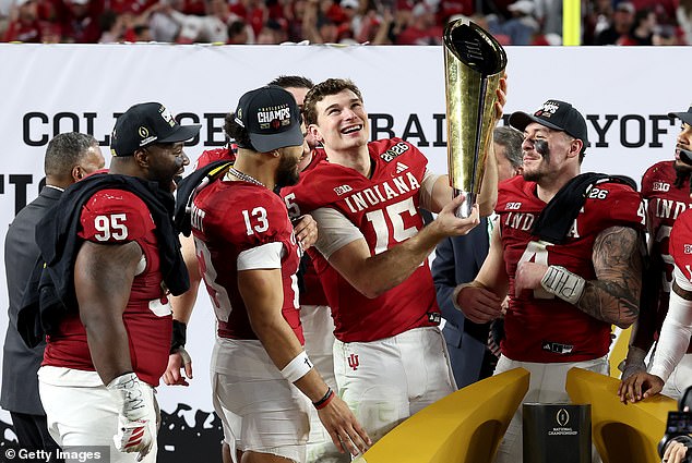Fernando Mendoza inspires Indiana to National Championship glory against Miami with stunning touchdown in front of Tom Brady and Trump family