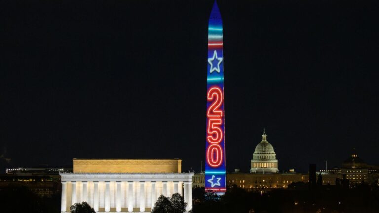 America’s 250th lights up Washington Monument photo of the day for Jan. 28, 2026
