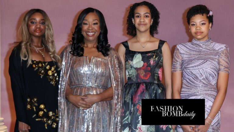 Shonda Rhimes Attends Bridgerton Season 4 Paris Premiere With Her Daughters in Elie Saab Sequin Gown