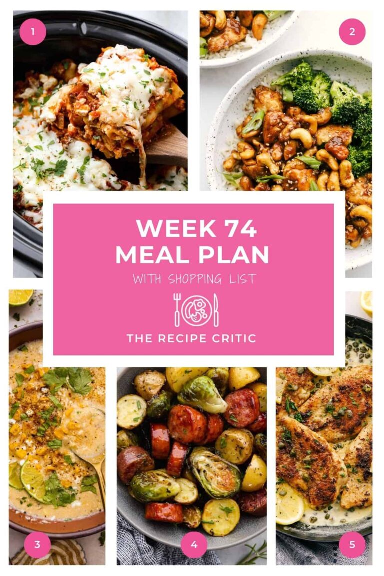 Weekly Meal Plan #74 | The Recipe Critic