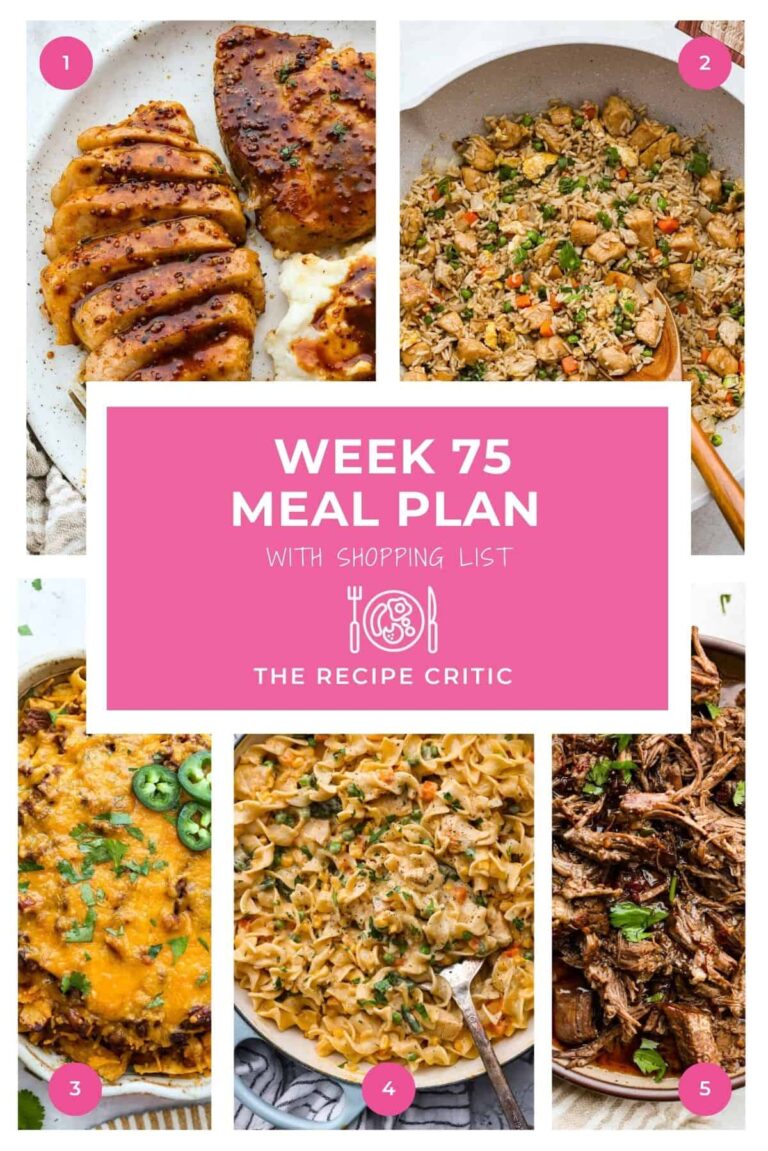 Weekly Meal Plan 75: Five Easy Family Dinners