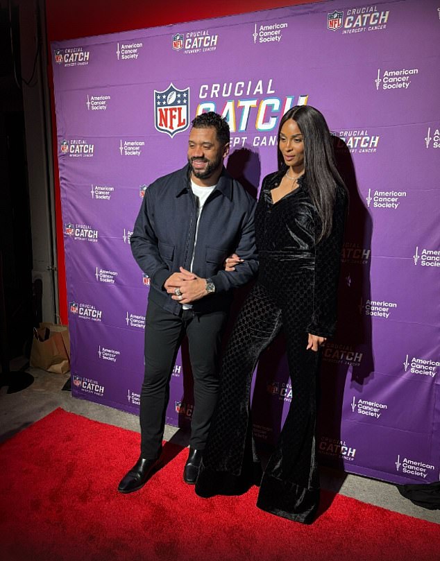 Ciara supports husband Russell Wilson at first public event since NFL star appeared in Jeffrey Epstein files