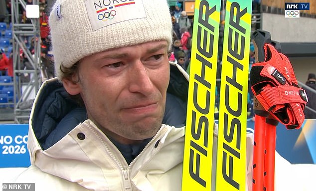 ‘Hurt’ girlfriend of Winter Olympics medal-winner who used his post-race interview to publicly admit to cheating on her RESPONDS – and it’s not the ‘happy ending’ he hoped for