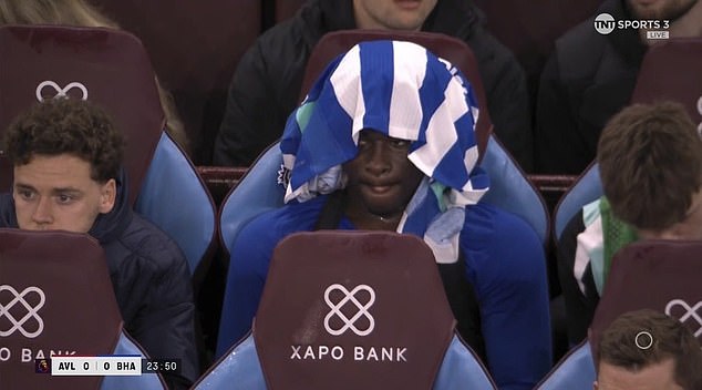 Man United target left inconsolable as his game ends after just 22 minutes as Fabian Hurzeler insists he had no choice but to hook youngster – but early exit paves the way for Premier League history