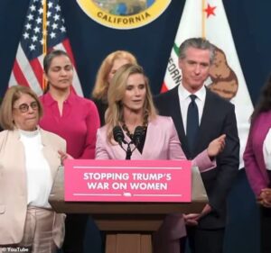 California Governor Gavin Newsom’s snooty wife scolds female journalists for asking the ‘wrong’ questions at press conference