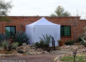 White tent is erected outside Nancy Guthrie’s home 11 days after her abduction