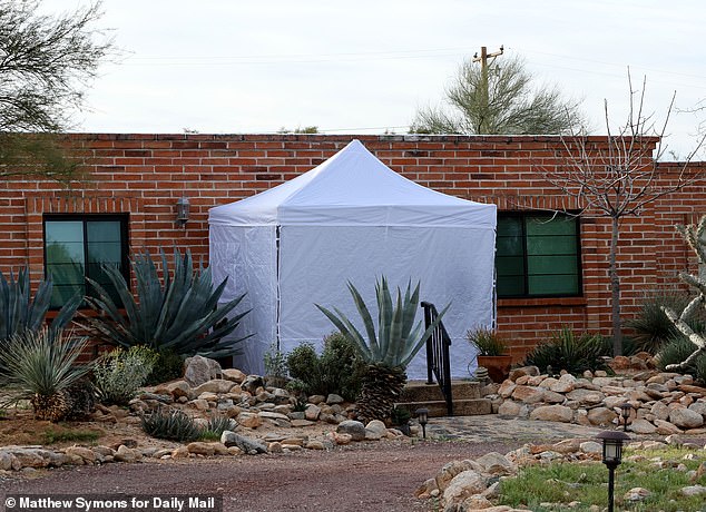 White tent is erected outside Nancy Guthrie’s home 11 days after her abduction