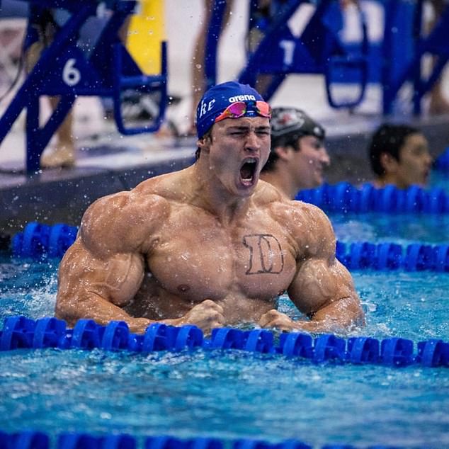 Duke swim team sparks social media meltdown with new photos of ripped athletes… but is all as it seems?