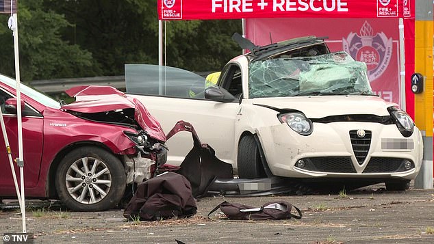 South Camden crash: One person dead and another fighting for life after horror smash – as Old Hume Highway is closed in both directions