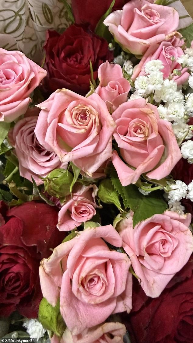 Shoppers left ‘disappointed’ as their wilted Valentine’s Day flowers look ‘half dead’