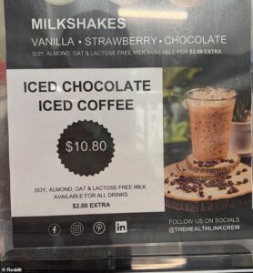 Aussies lose it over the ‘criminal’ price of an iced coffee in Melbourne – as experts warn this is just the beginning