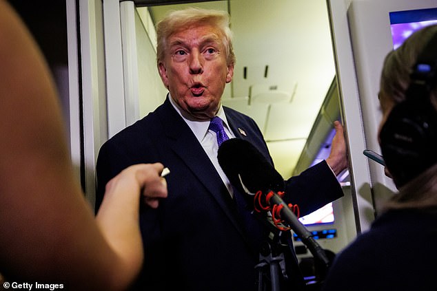 Awkward moment Trump is asked about Kristi Noem and Corey Lewandowski’s ‘close personal relationship’