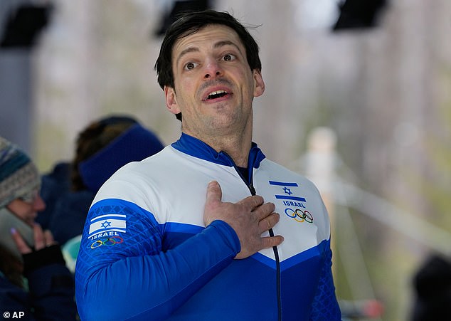 Israeli Winter Olympian rages at TV commentator’s ‘diatribe’ after he spent the entire skeleton race calling him a ‘genocide-supporting Zionist’