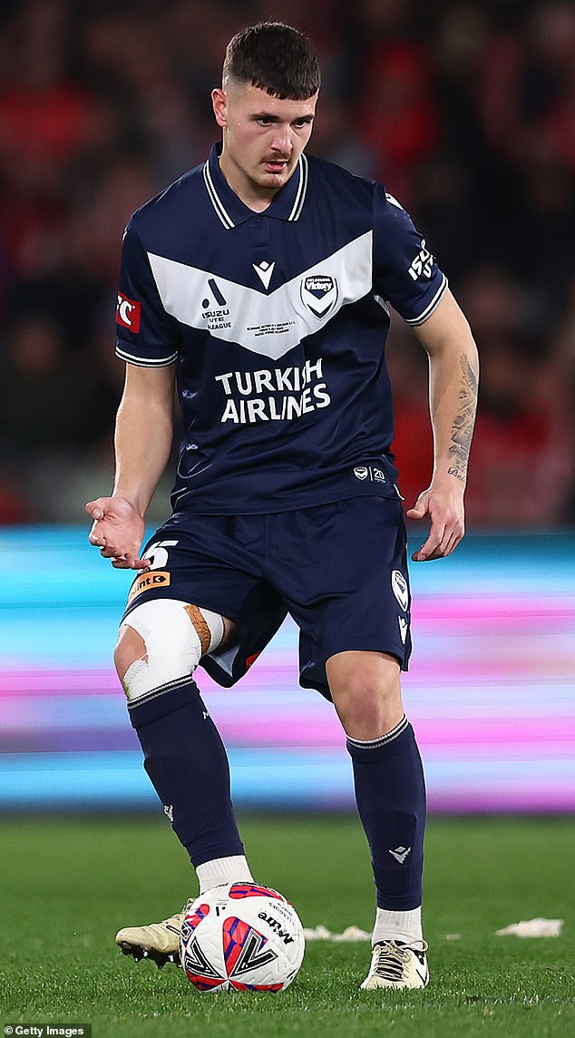 Former Melbourne Victory Academy star Damian Bozinovski rushed to hospital after collapsing mid-match