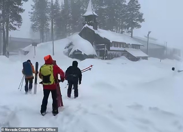 Tour company’s eerie video just days before monster avalanche left nine skiers missing in California as they race to find survivors and fury erupts