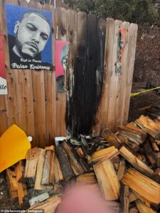 Fury as memorial for Renee Nicole Good is BURNED to the ground after she was killed by ICE