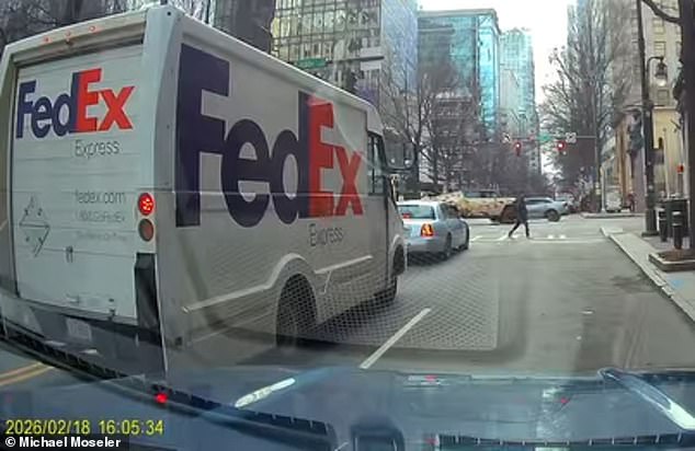 NBA star LaMelo Ball caught on dash cam crashing his camouflage Hummer in downtown Charlotte