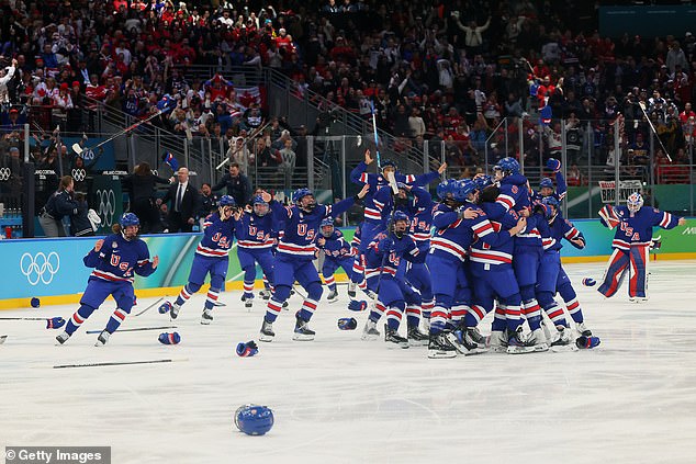 Ecstasy for Team USA as they beat bitter rivals Canada in wild overtime thriller to win hockey gold medal at Winter Olympics