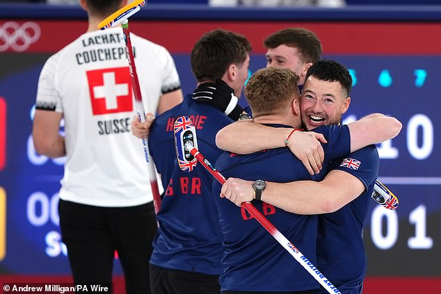 Team GB guarantee medal in men’s curling at Winter Olympics after nail-biting win over Switzerland in dramatic semi-final